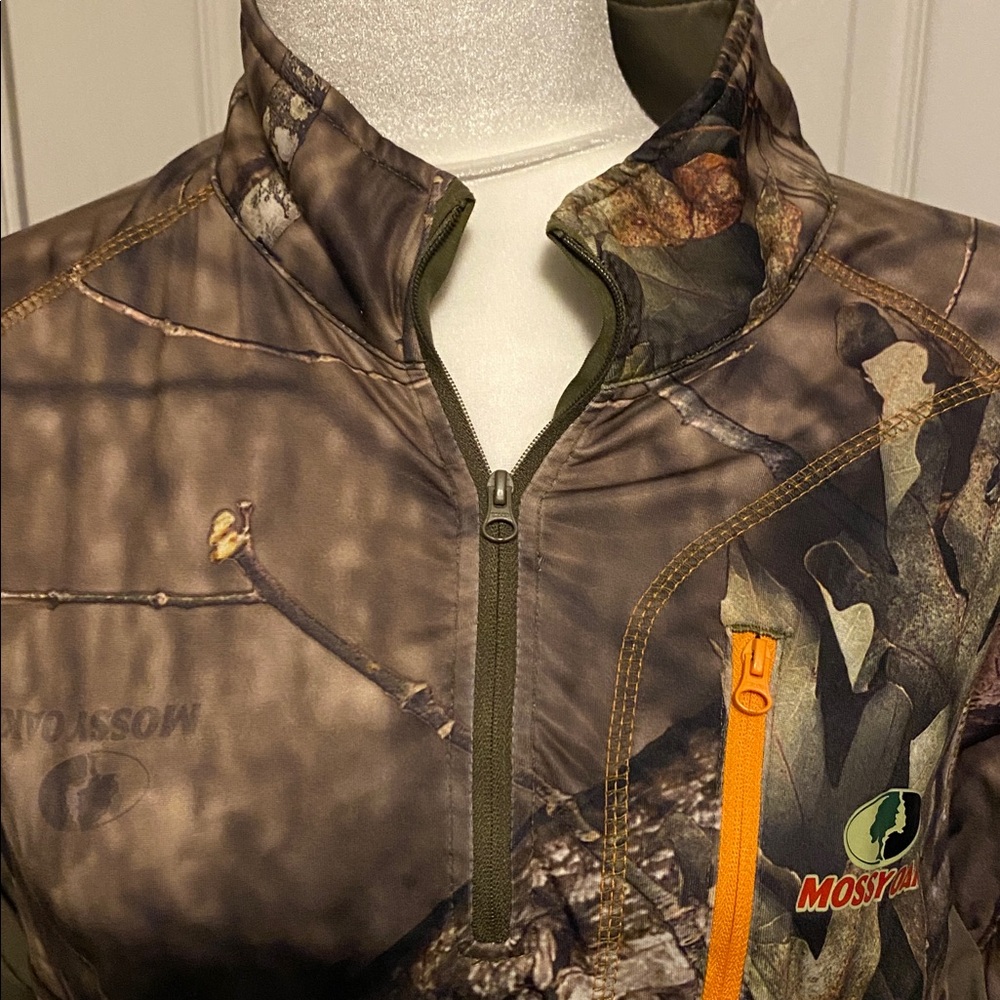 Mossy Oak Camouflage Long Sleeve Shirt with Olive Accents - Picture 2 of 6